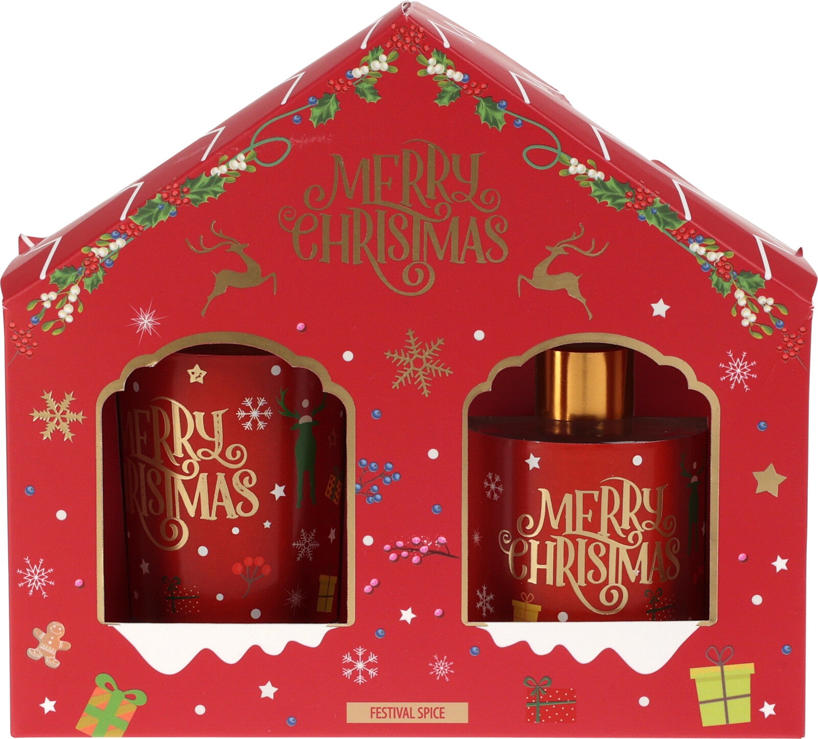 Set Parfum Ambiental si Lumanare Parfumata Festival Spice, Aroma Condimente de Sarbatori