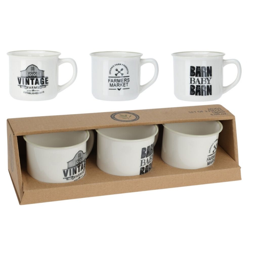 Set 3 Cani Portelan 180 ml