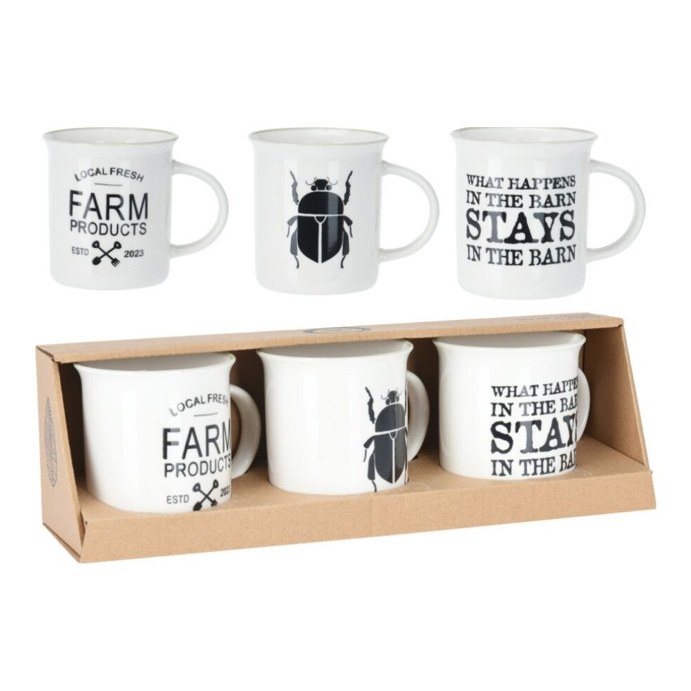 Set 3 Cani Portelan 330 ml