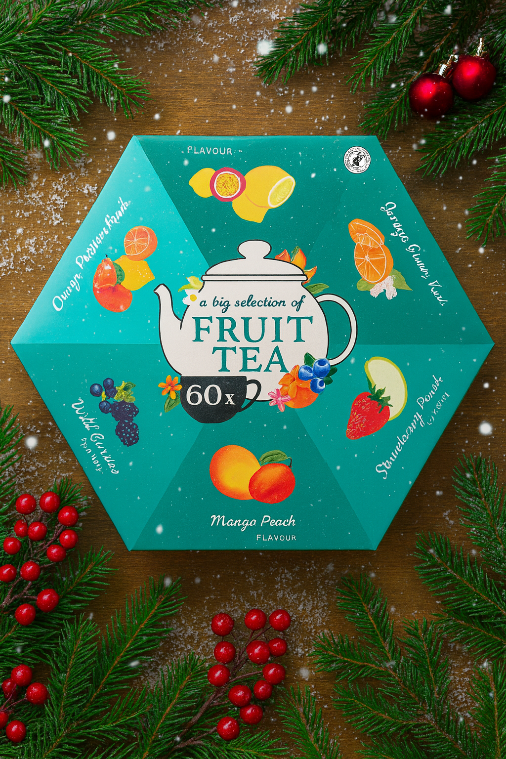 Cutie ceai asortat cu fructe, 60 pliculete