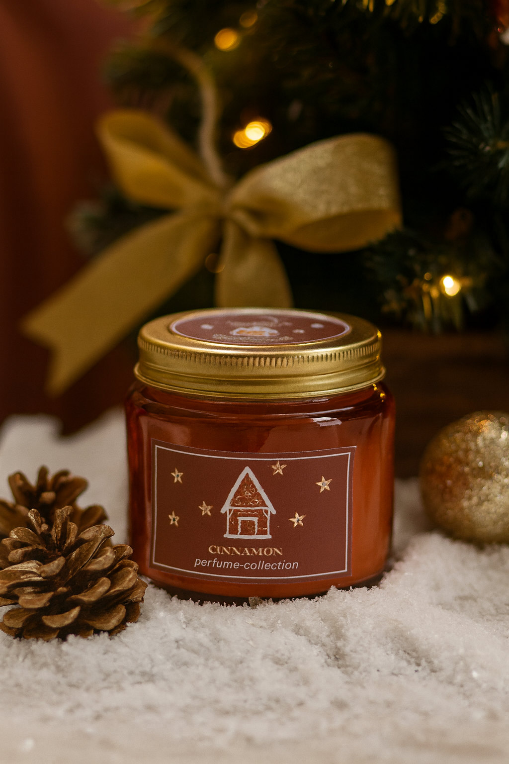 Lumanare Parfumata Cinnamon, Aroma Calda si Festiva