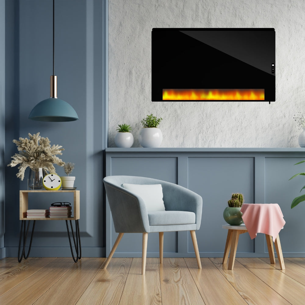 Panou Radiant Infrarosu cu Flacari Decorative - Eficienta Termica cu Element de Incalzire din Carbon Grafenic, Sticla Termorezistenta , 1109W