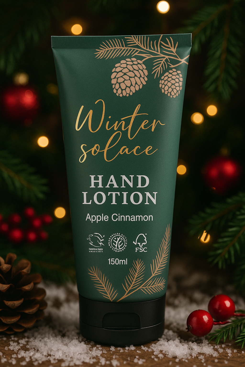 Crema de maini Apple Cinnamon, 150ml, Winter Solace