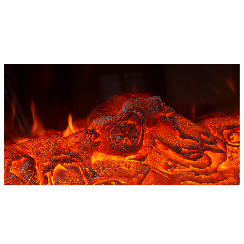 Semineu Electric Incorporabil, 2m, Negru, Design Minimalist, Telecomanda