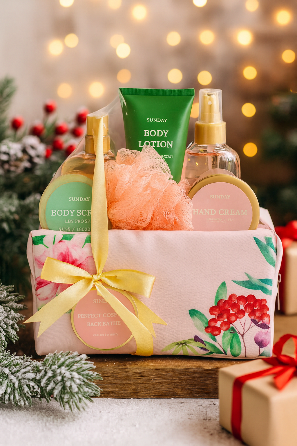 Set Cadou Baie 7 Piese, Sunday Lily Peony