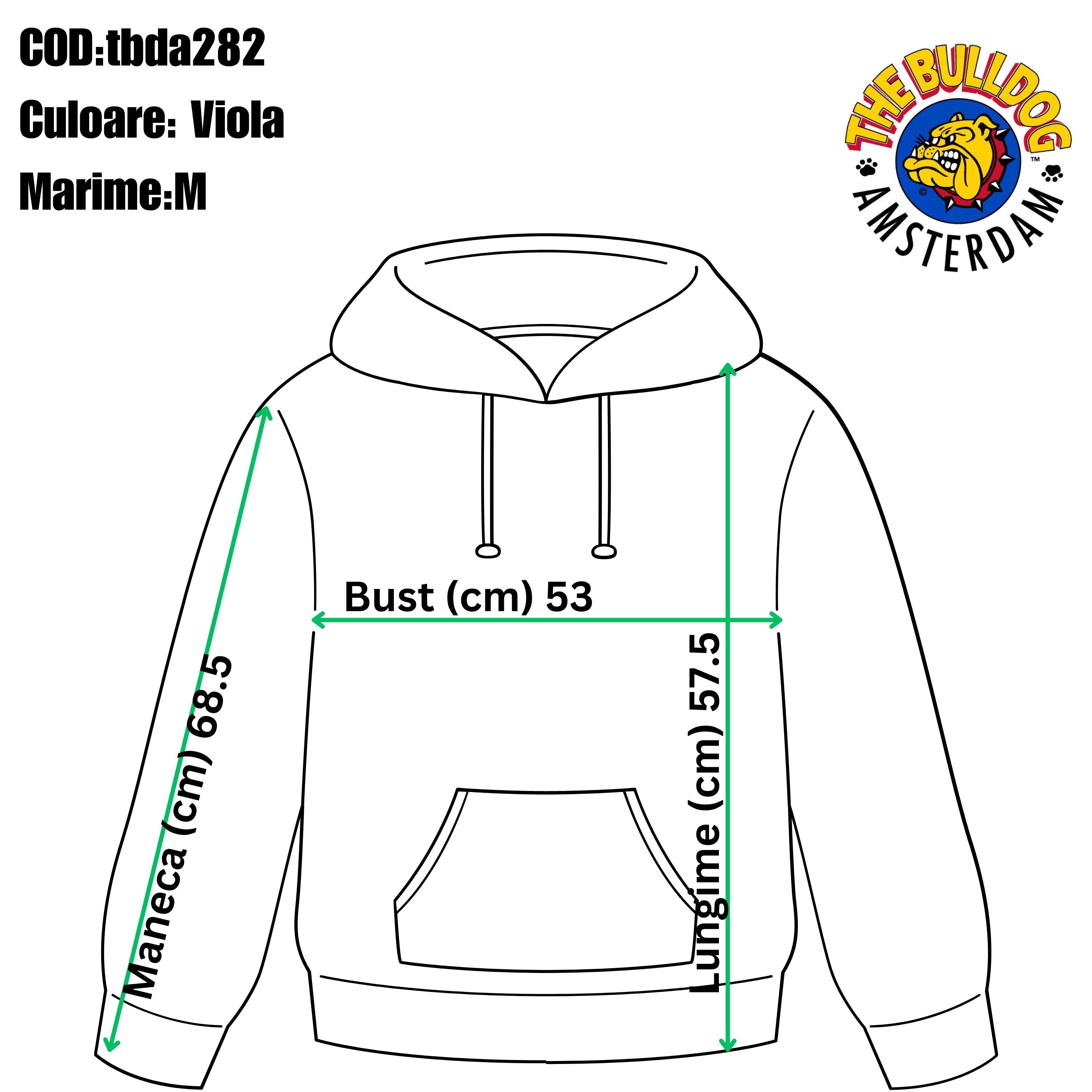 Hanorac The Bulldog Amsterdam, Marime M - Viola Since 1975