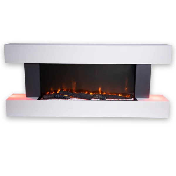 Semineu Electric Safecare Alb cu Sunet, WI-FI incorporat, 7 culori si 5 niveluri de intensitate a flacarilor (5201WERBA)