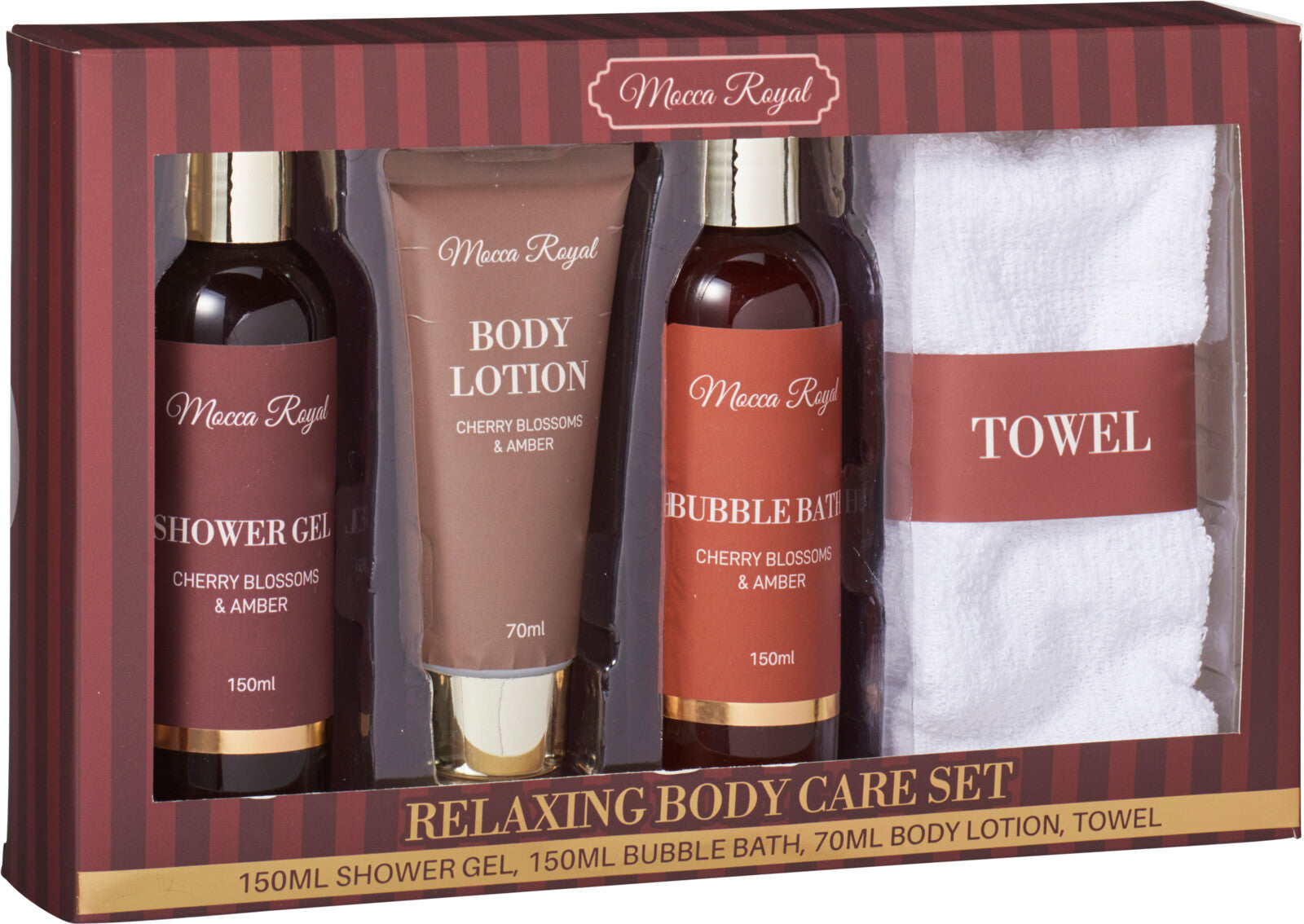 Set Cadou pentru Ingrijirea Corpului, Cherry Blossoms & Amber, Visiniu