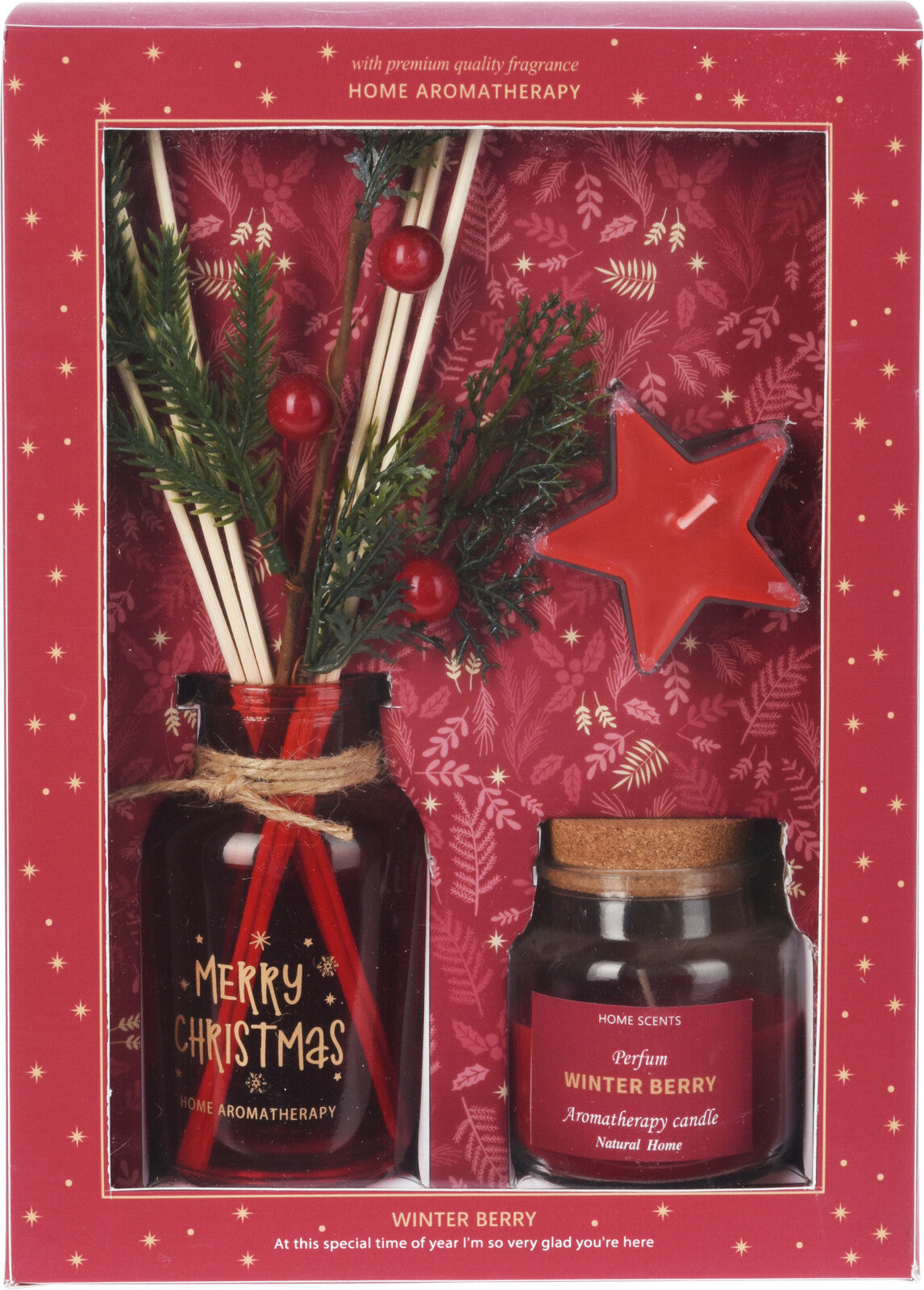 Set Cadou, 25cm, Home Aromatherapy, Red Edition