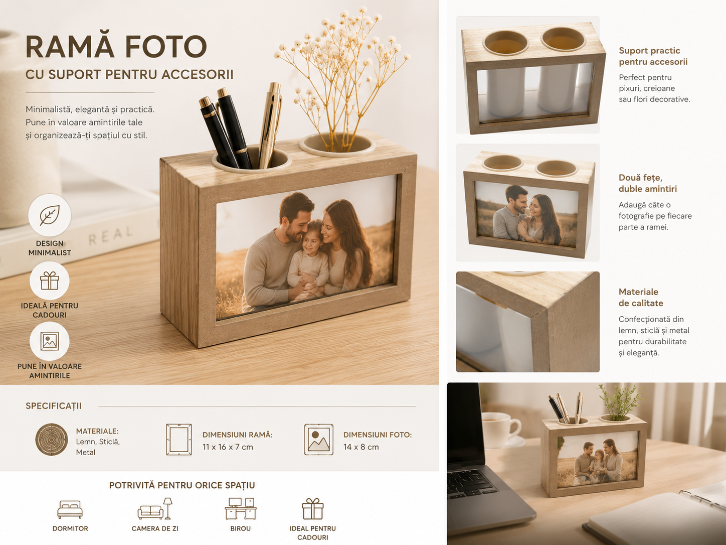 Rama Foto Cu Suport Pentru Accesorii