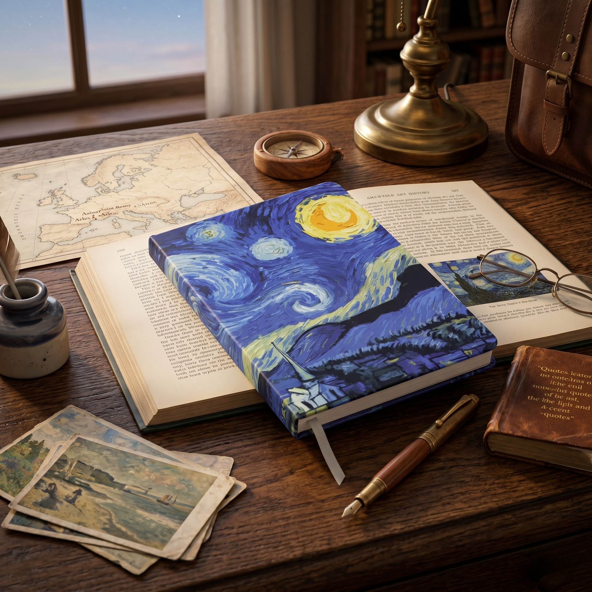 Agenda Nedatata Vincent Van Gogh Starry Night - Inveleste-ti Zilele in Magia lui Van Gogh