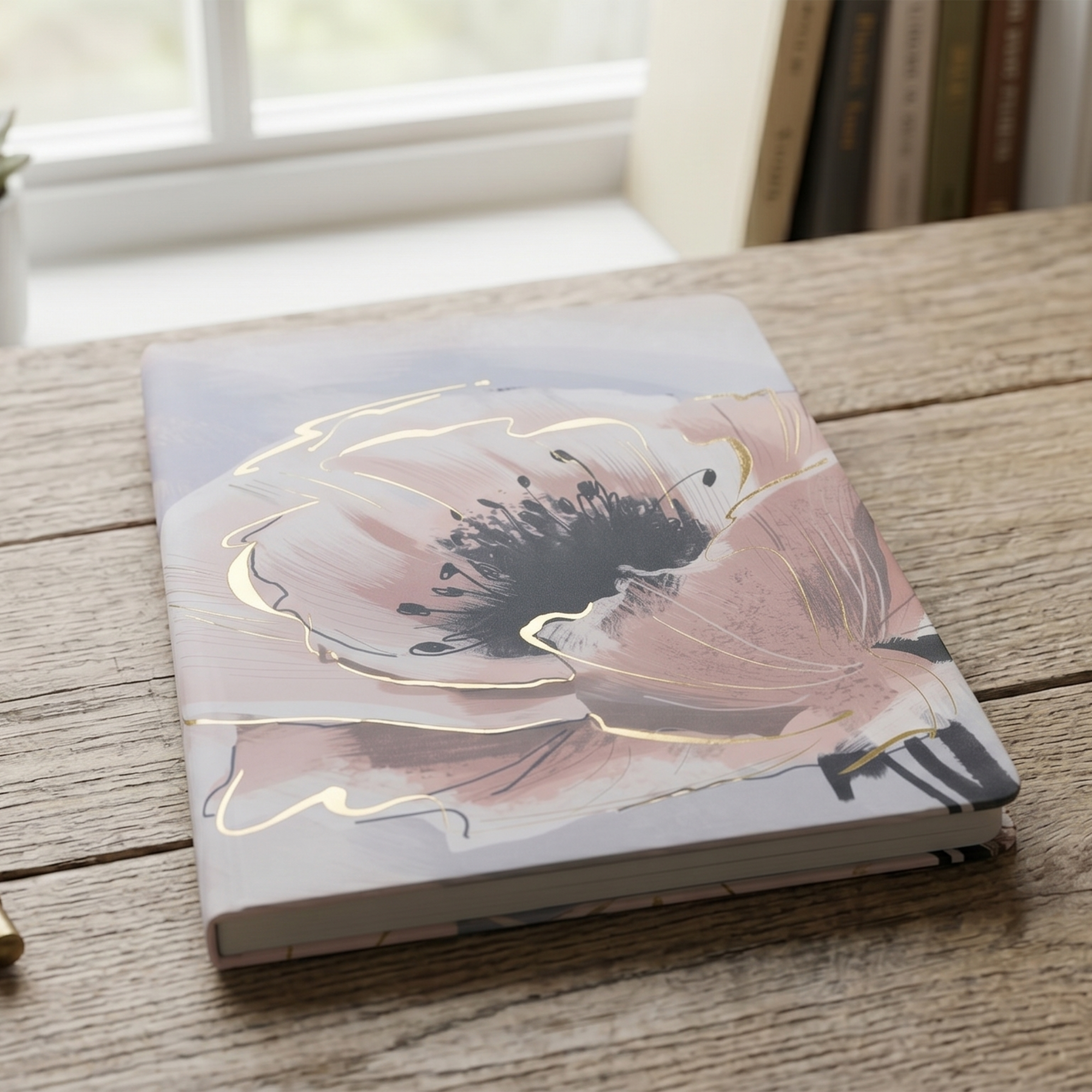 Agenda Mare, format B5, Imprimeu Flori Pink