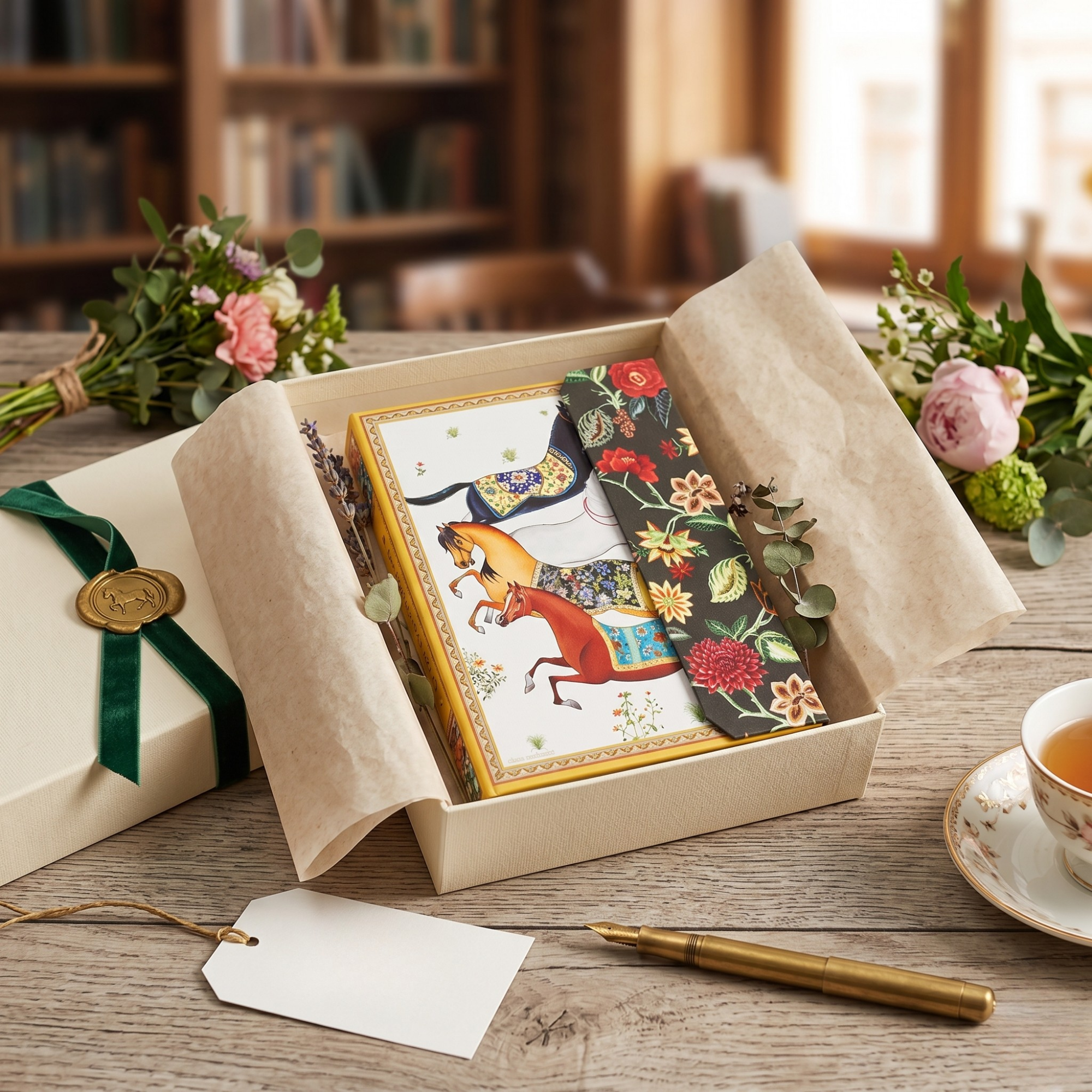 Agenda nedatata cu motiv Horses