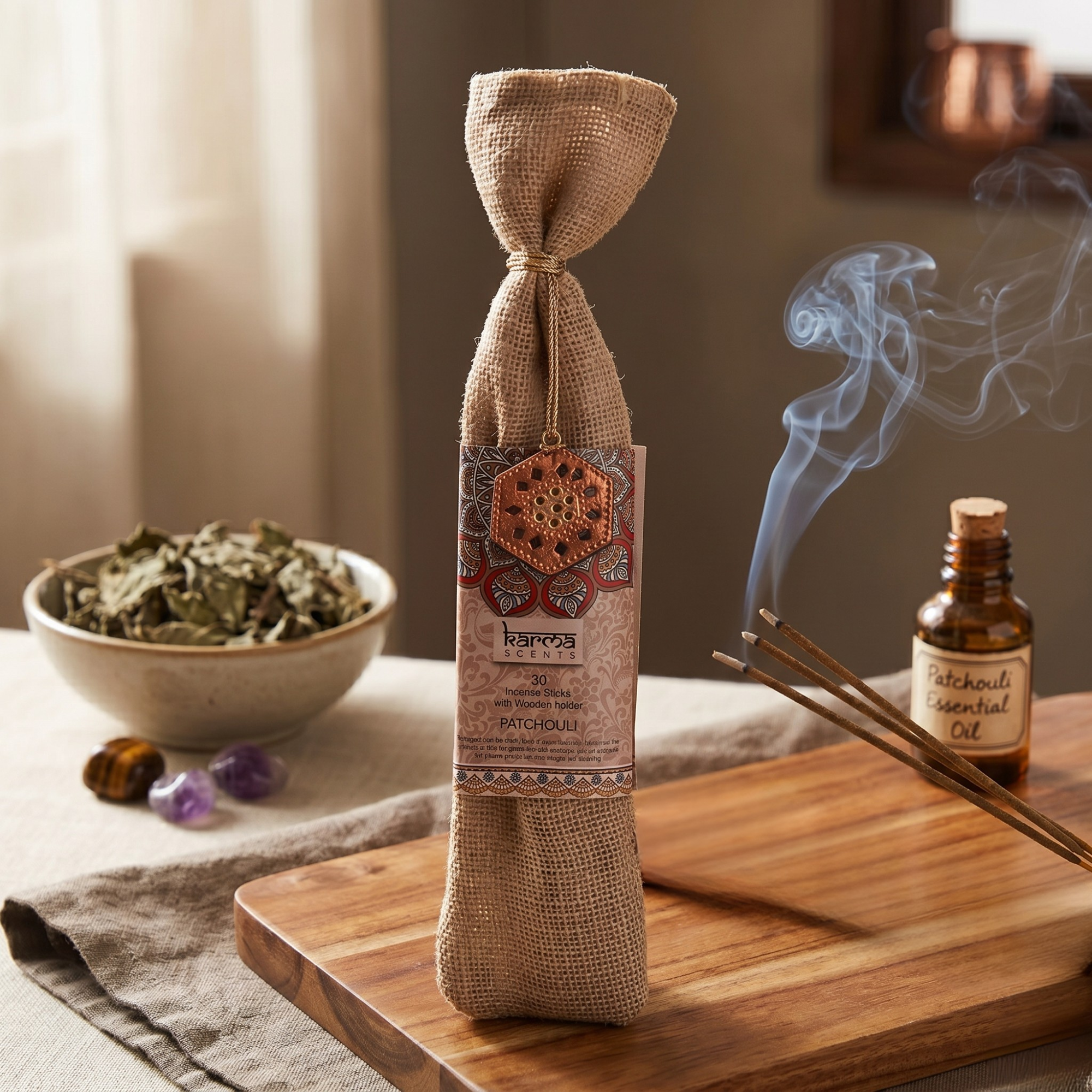 30 Betisoare Parfumate Aromaterapie - Patchouli, Karma Scents