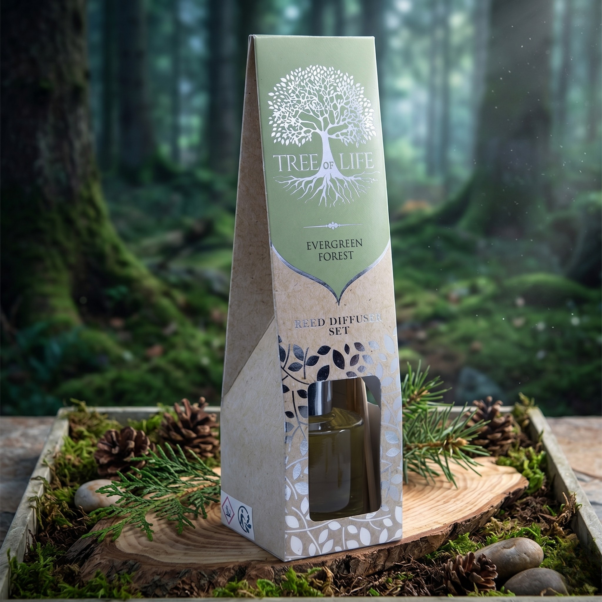 Odorizant cu Betisoare Aromaterapie 50 ml - Evergreen Forest, Tree Of Life