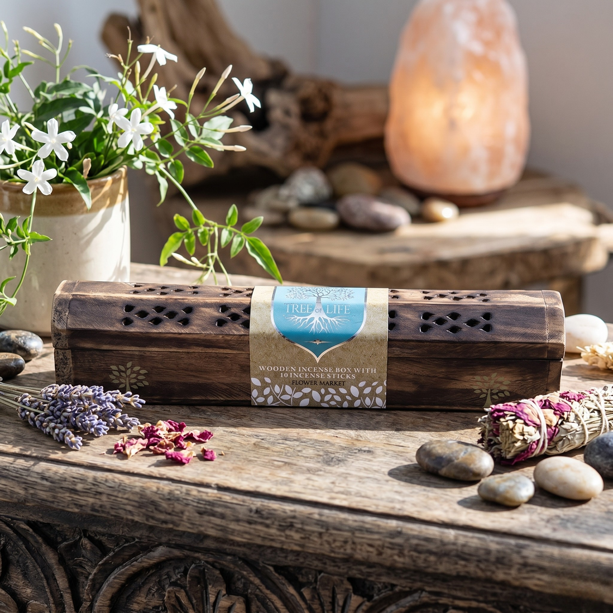 Cutie Lemn cu Betisoare Parfumate 10 buc, Flower Market - Tree Of Life