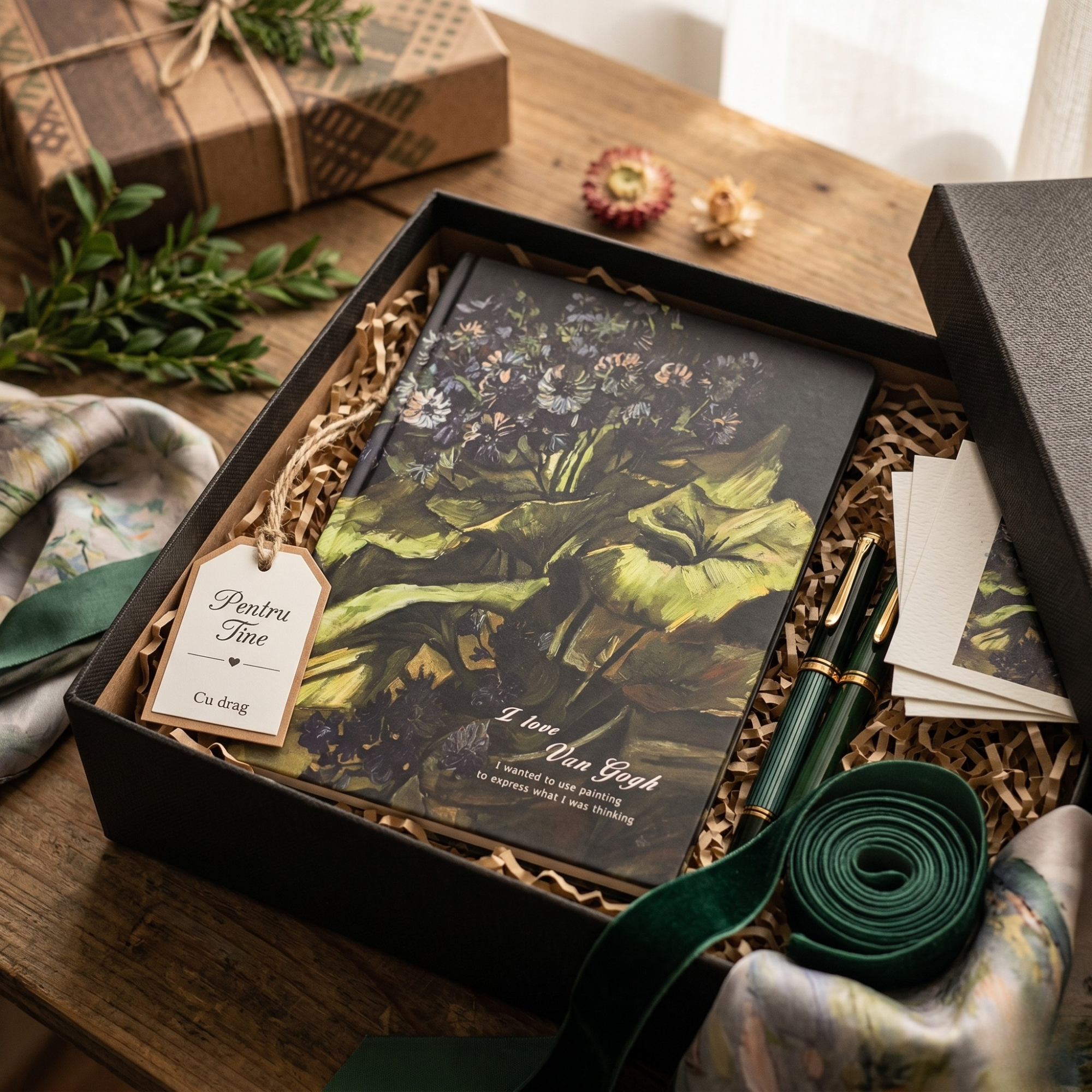 Agenda Van Gogh Mijlocie, Imprimeu Still Life with Mallow Flowers