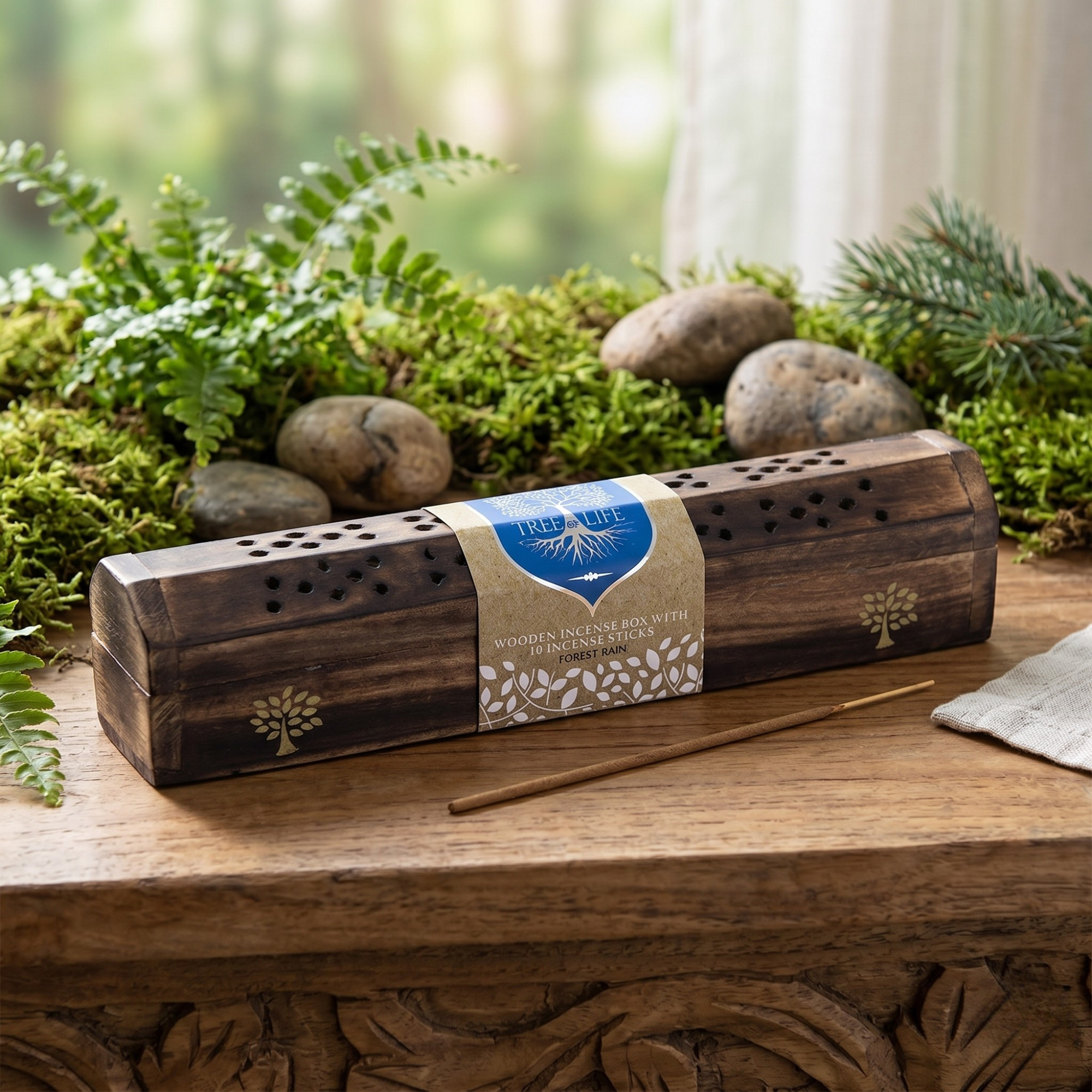 Cutie Lemn cu Betisoare Parfumate 10 buc, Forest Rain - Tree Of Life