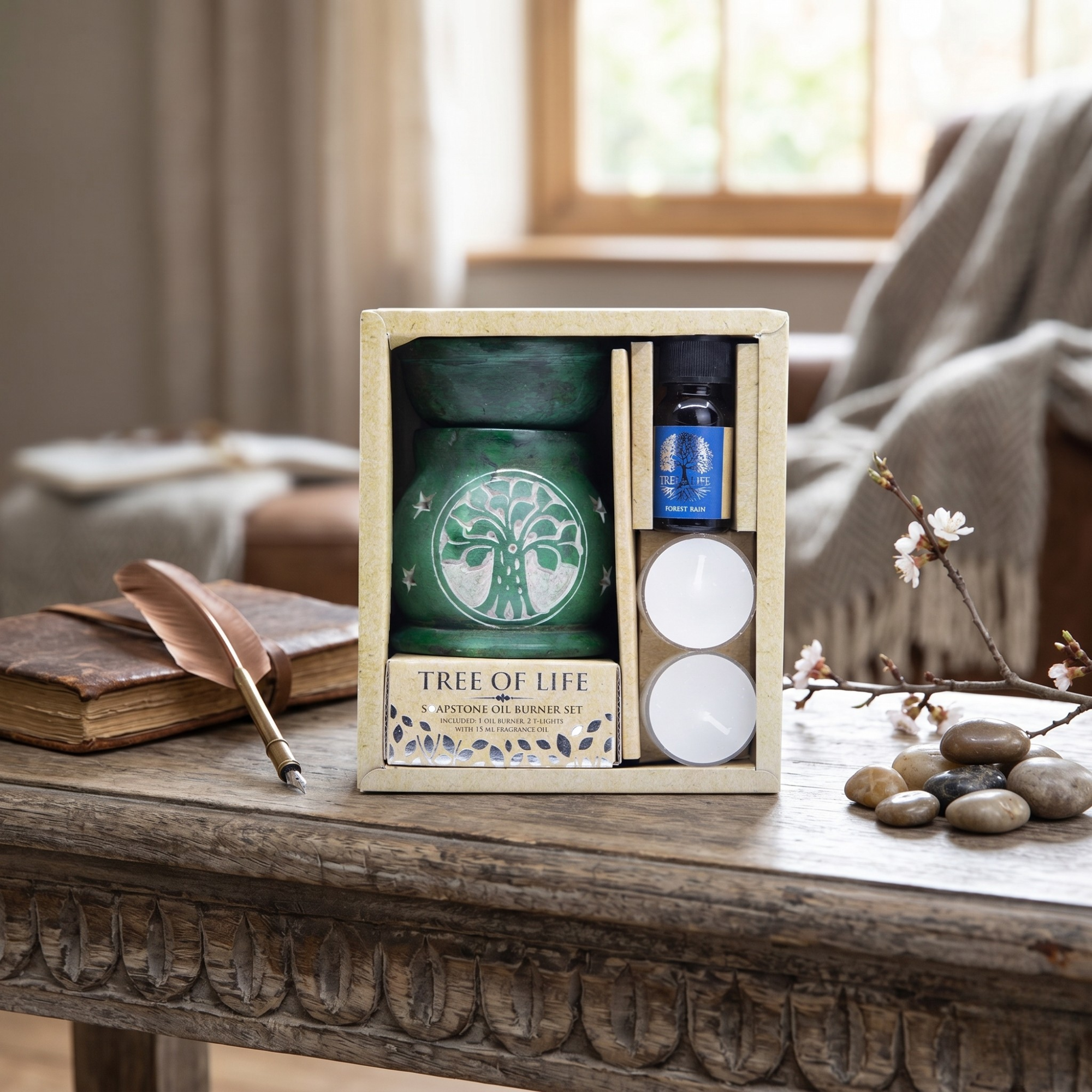 Set Aromaterapie cu Ulei si Difuzor, Forest Rain - Tree Of Life