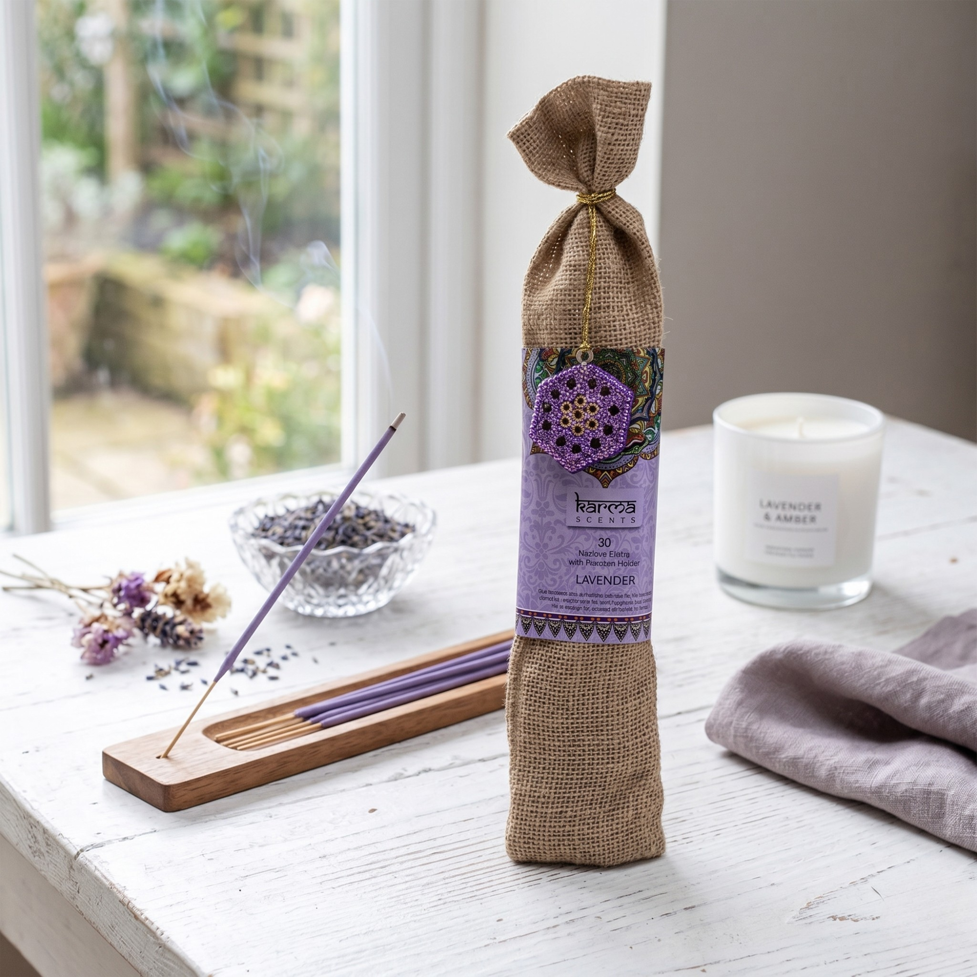 30 Betisoare Parfumate Aromaterapie - Lavander, Karma Scents