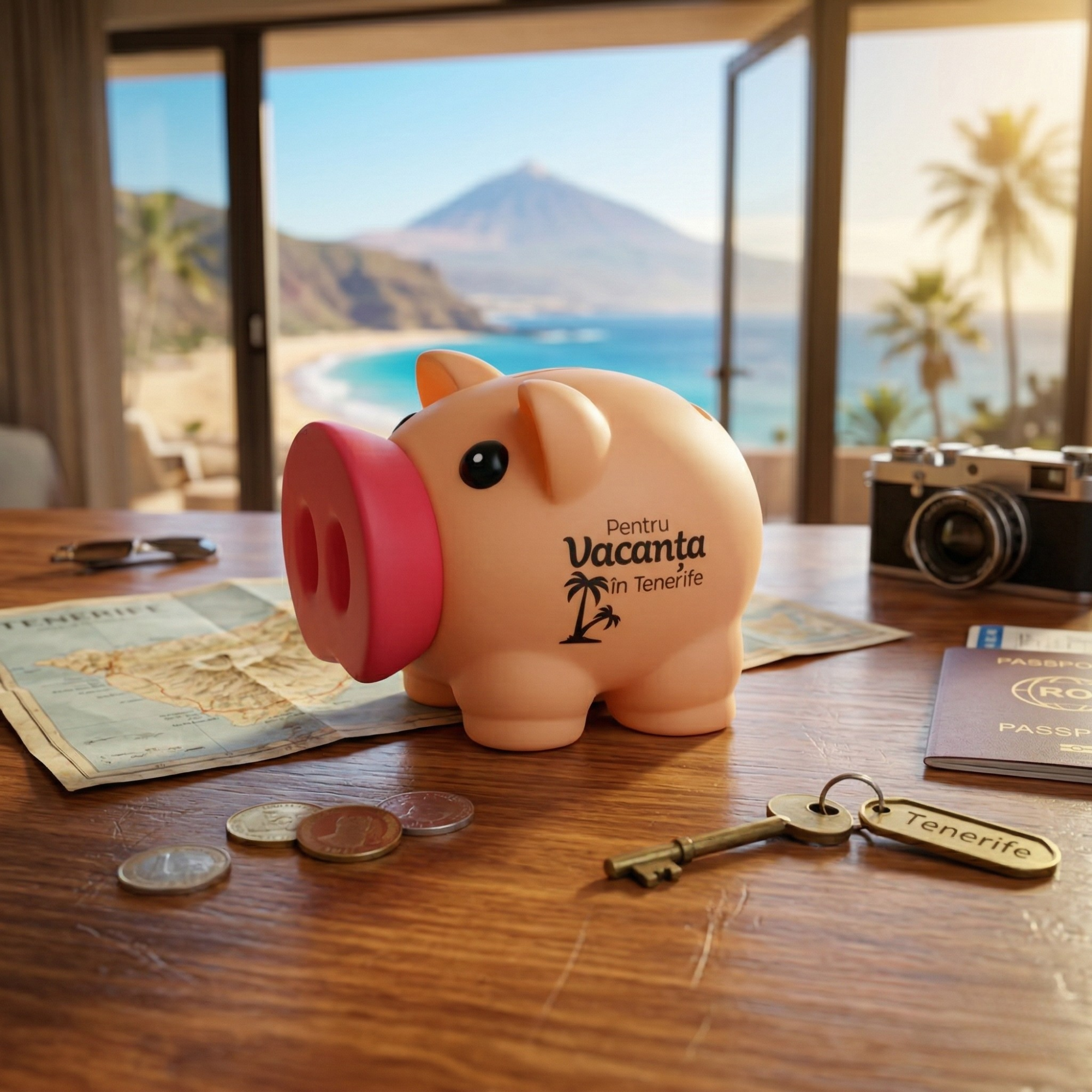 Pusculita Plastic "Pentru Vacanta In Tenerife"