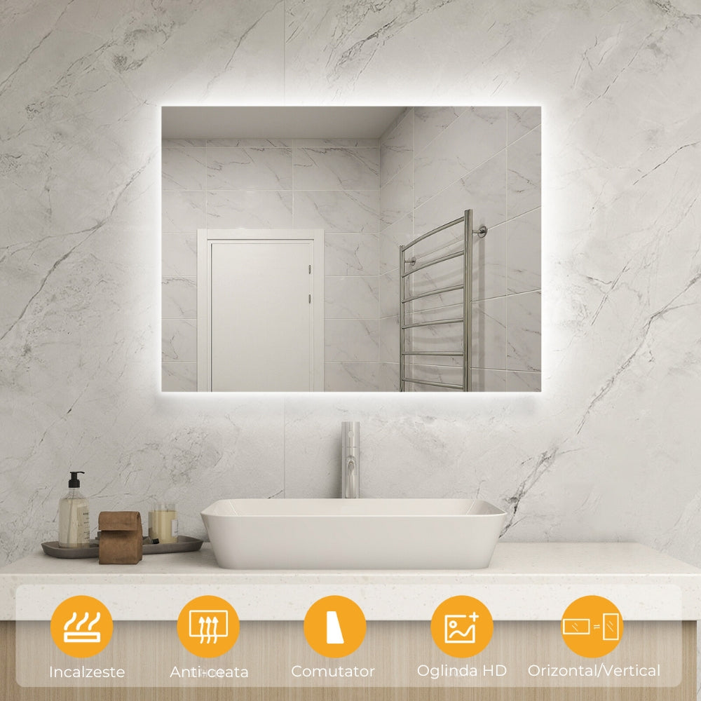Oglinda tip Panou Radiant, cu lumina LED, 450W