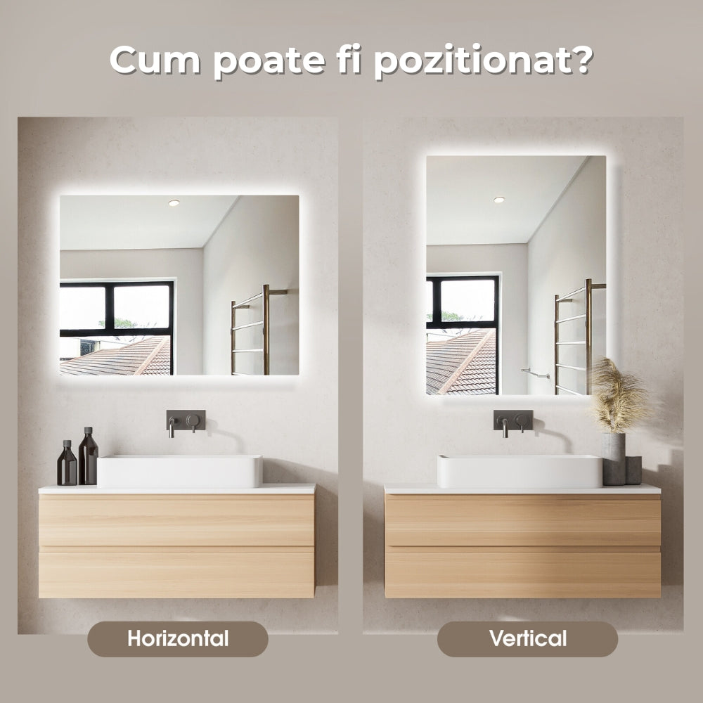 Oglinda tip Panou Radiant, cu lumina LED, 700W