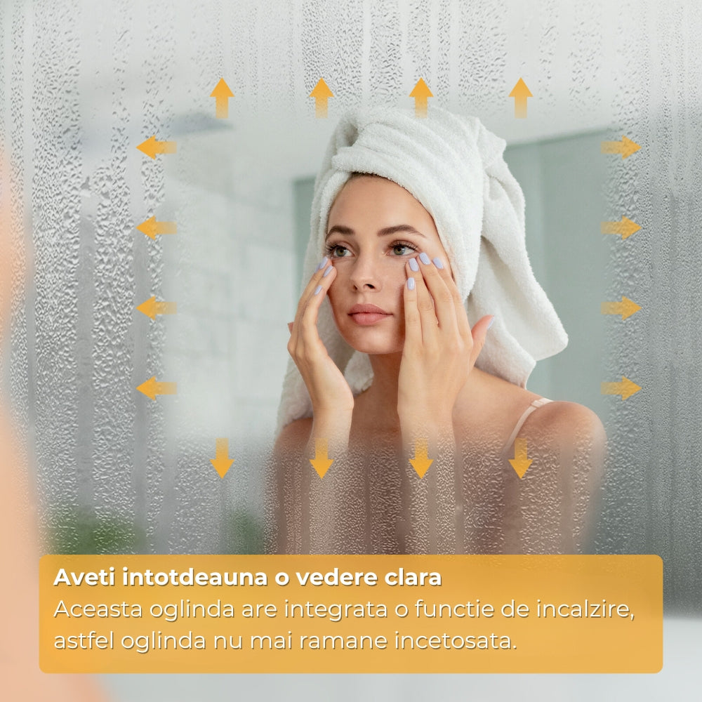 Oglinda tip Panou Radiant, cu lumina LED, 580W