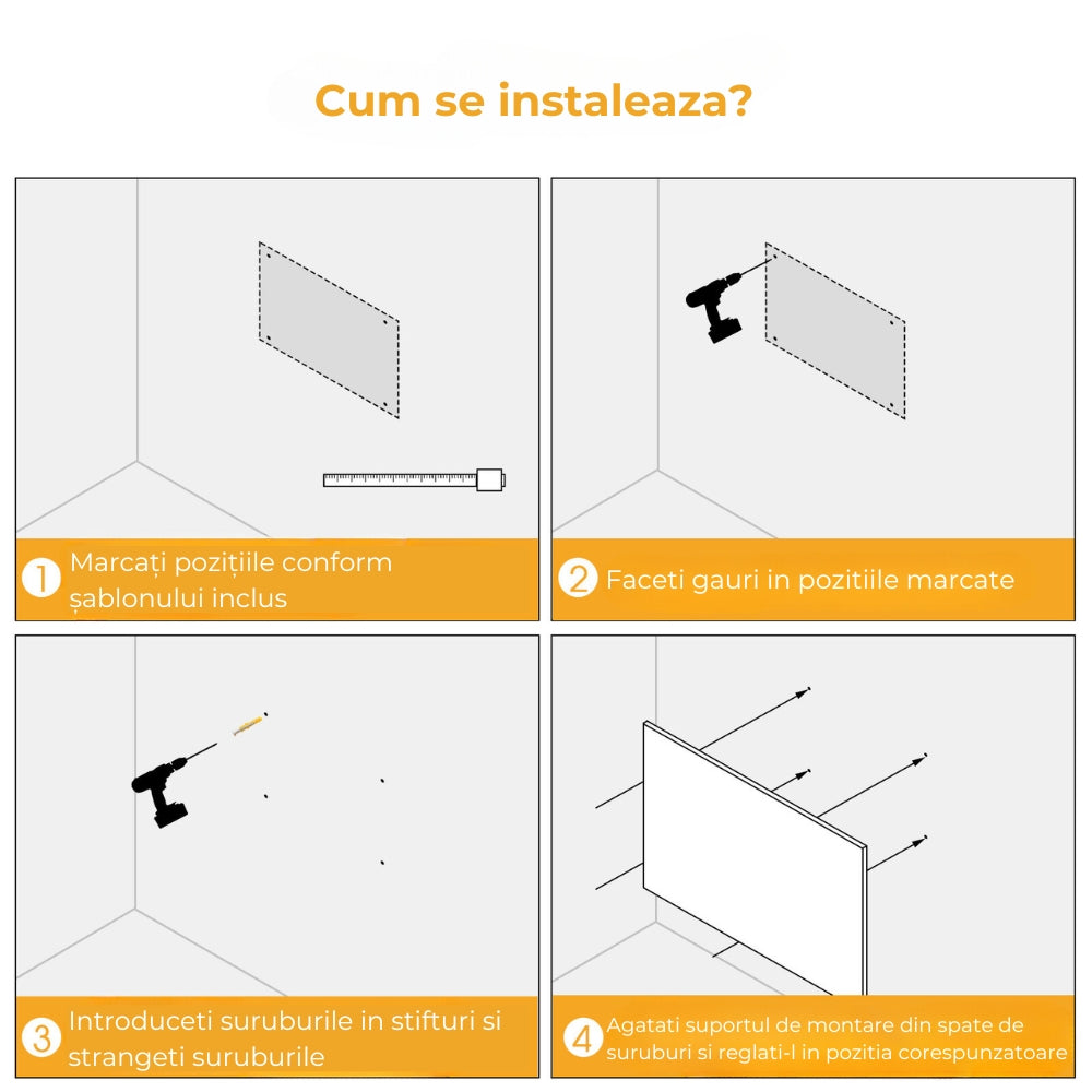 Oglinda tip Panou Radiant, cu lumina LED, 450W