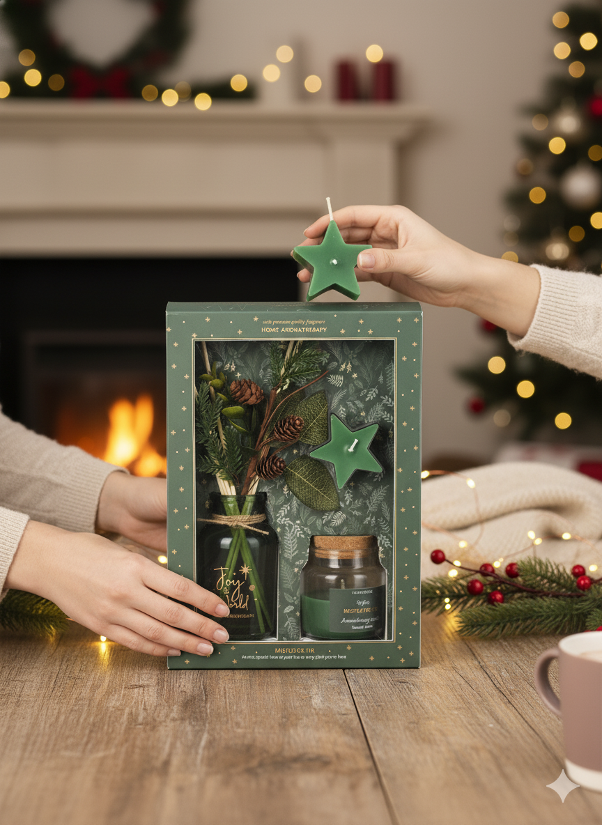 Set Cadou, 25cm, Home Aromatherapy, Green Edition