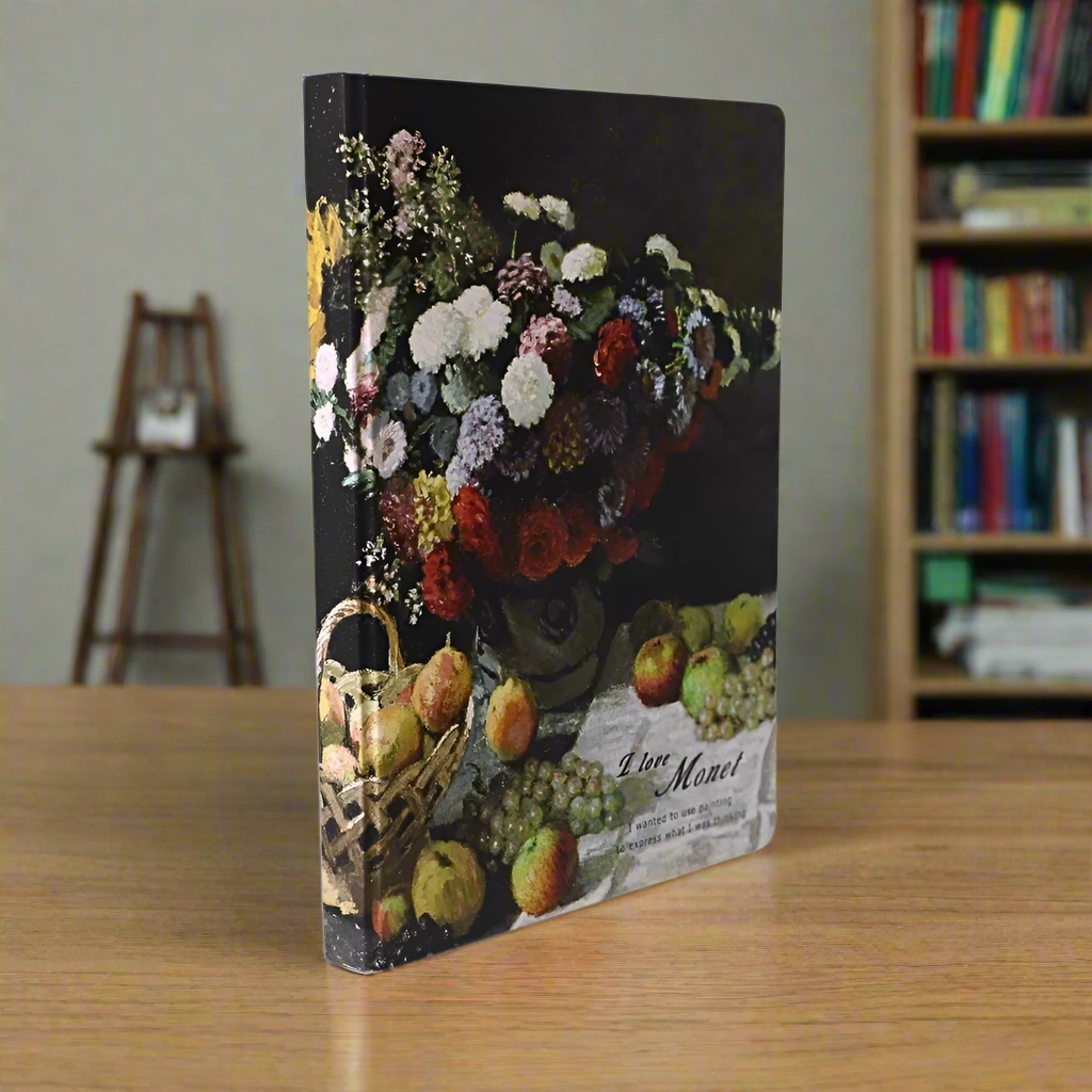 Agenda Claude Monet Mijlocie, Imprimeu Still Life with Flowers and Fruit