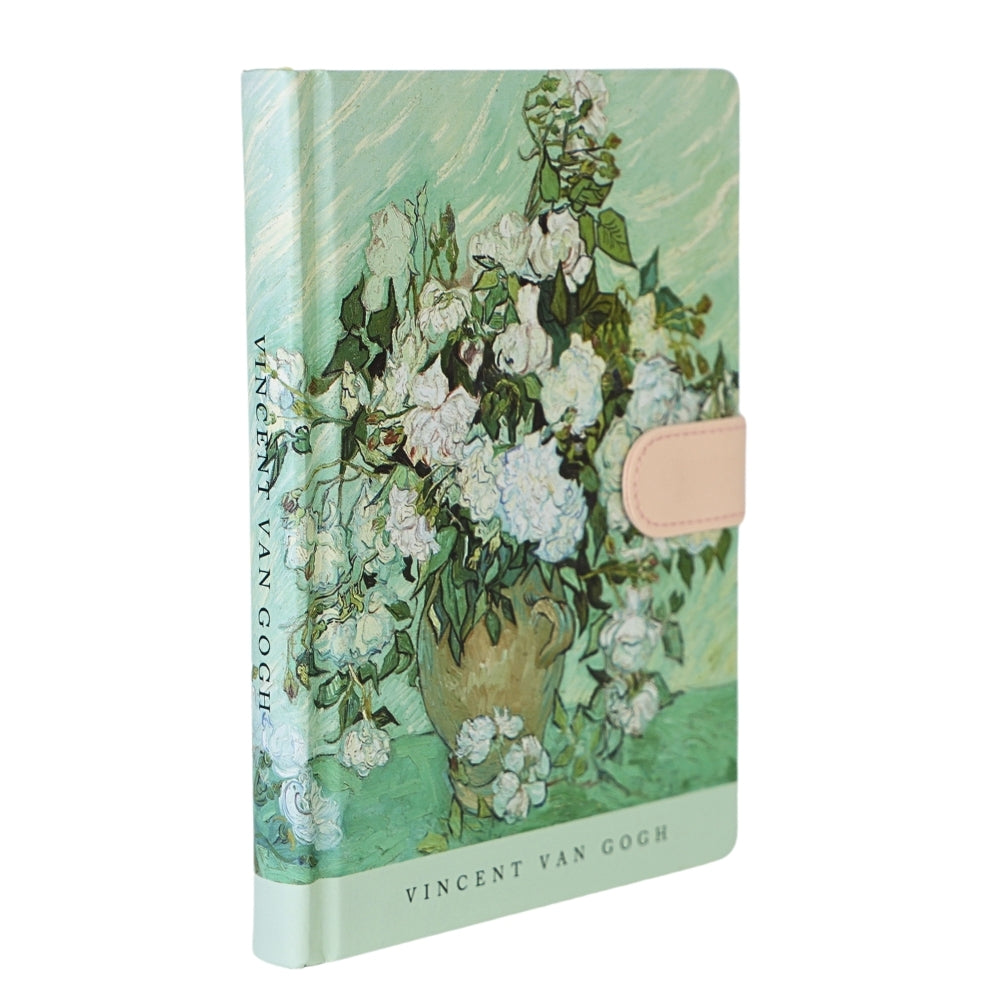 Agenda Van Gogh cu Inchidere Magnetica, Imprimeu Roses, Design Elegant