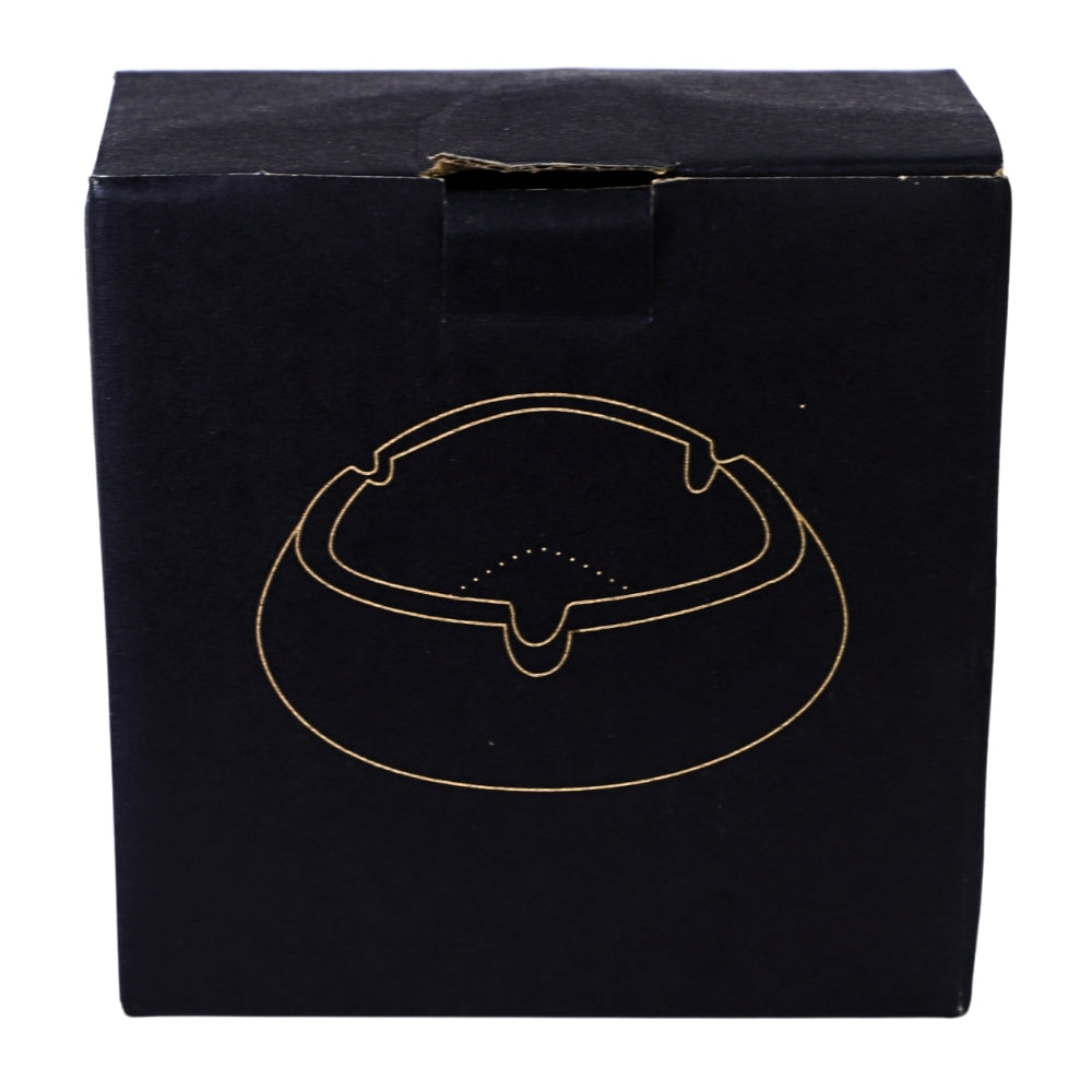 Scrumiera Transparenta Triunghiulara cu Linie Aurie