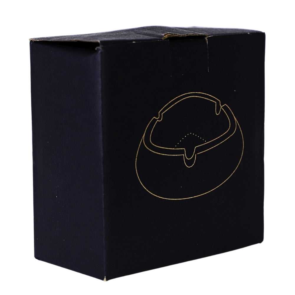 Scrumiera Transparenta Triunghiulara cu Linie Aurie