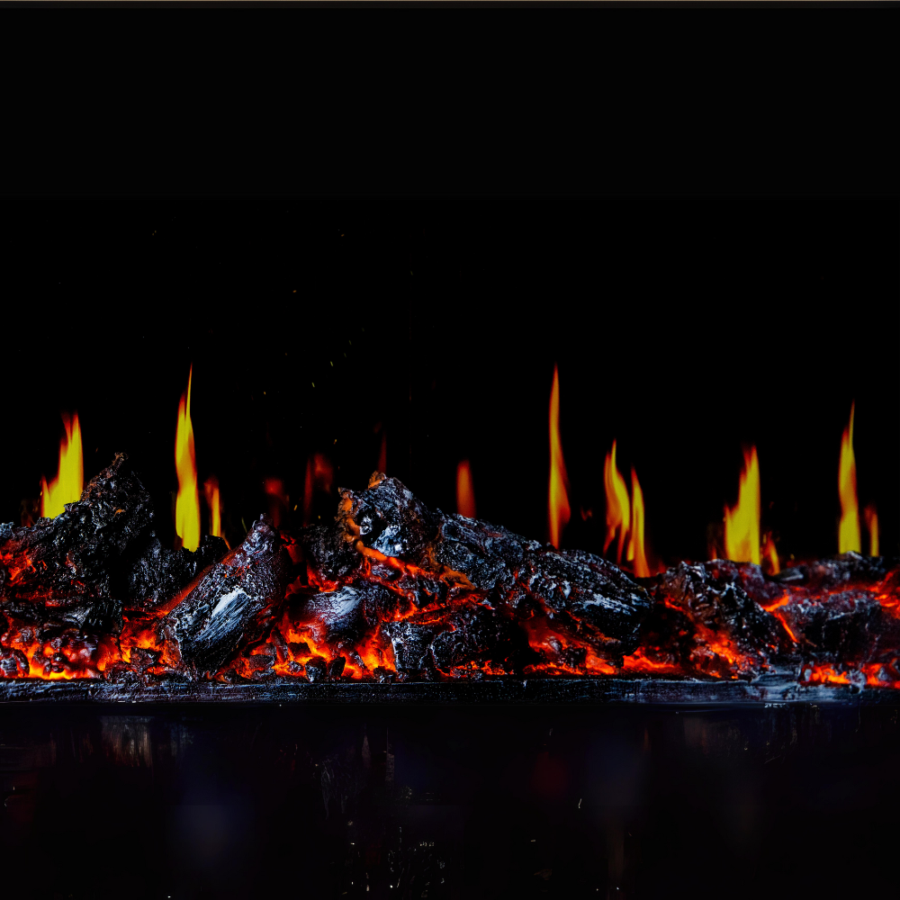 Semineu Electric Incorporabil Cu Busteni, cu Sunet, 7 culori