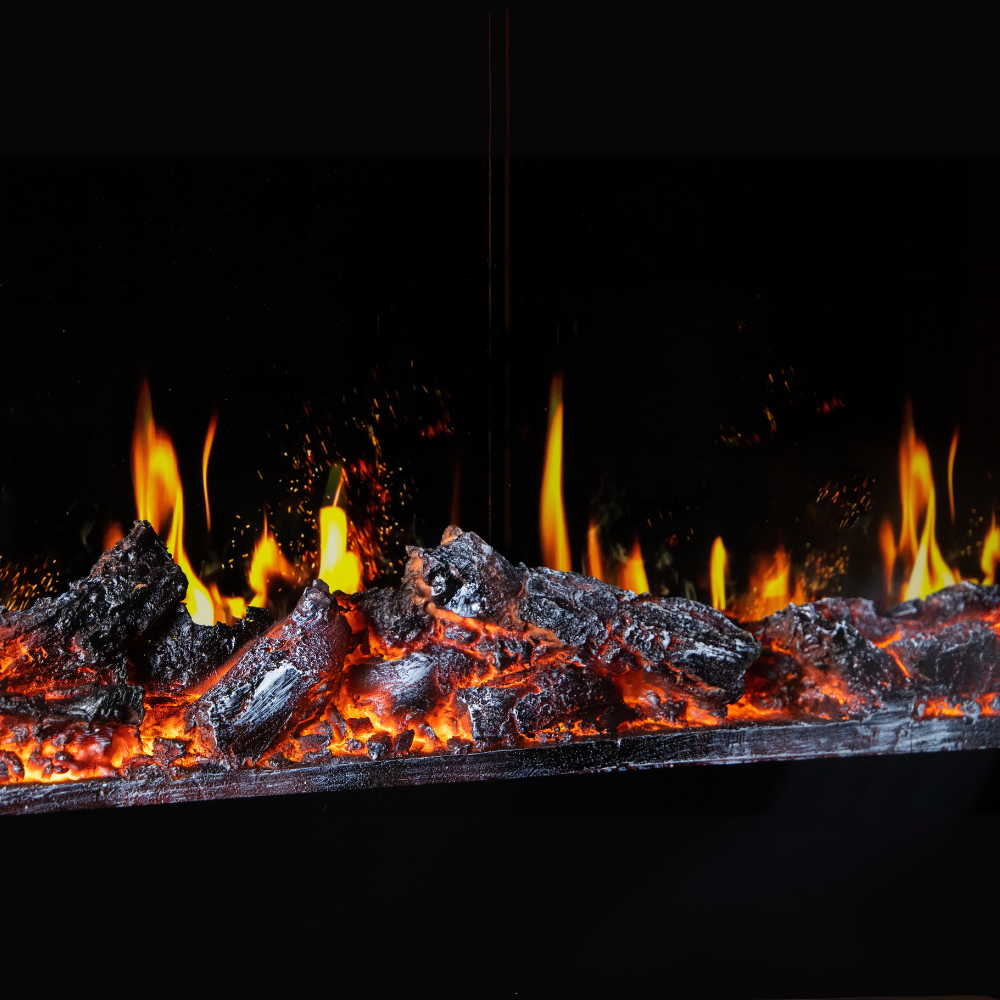 Semineu Electric Incorporabil Cu Busteni, cu Sunet, 7 culori