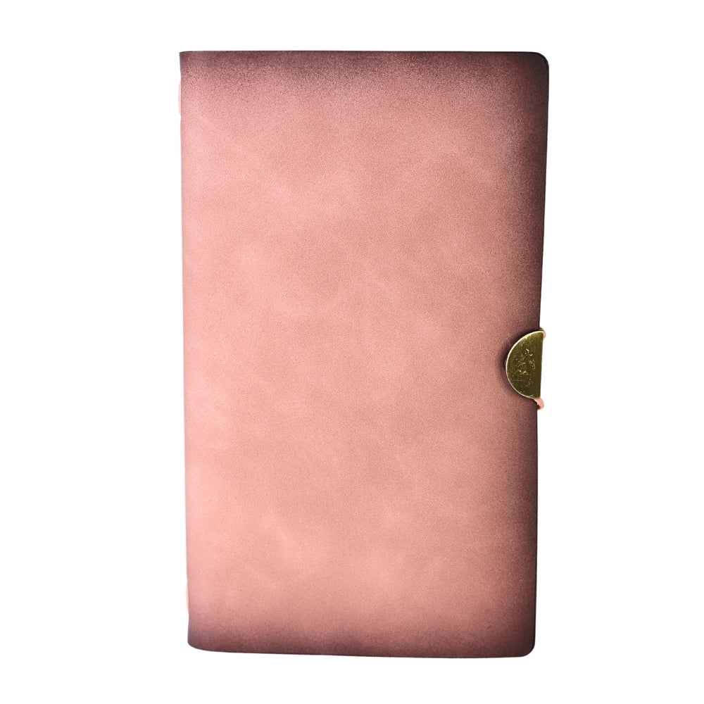 Agenda Premium cu Coperta din Piele Ecologica si Inchidere Metalica, Roz