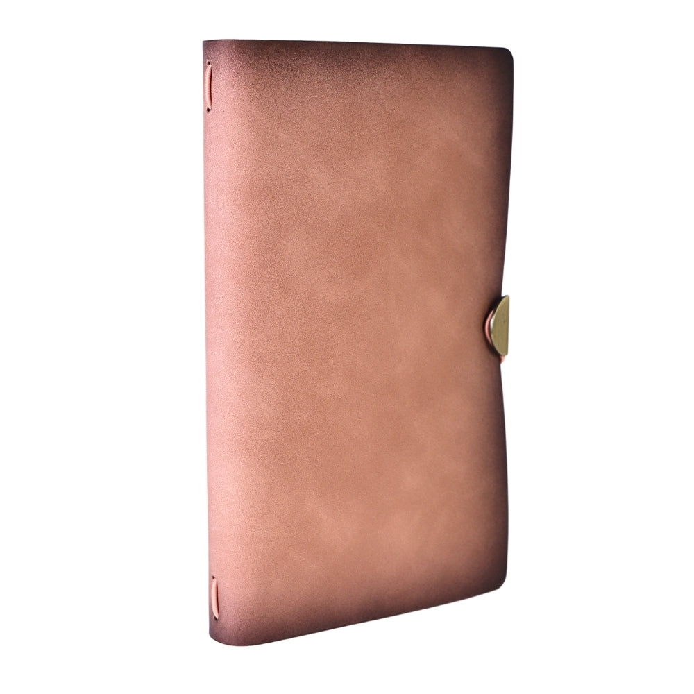 Agenda Premium cu Coperta din Piele Ecologica si Inchidere Metalica, Roz