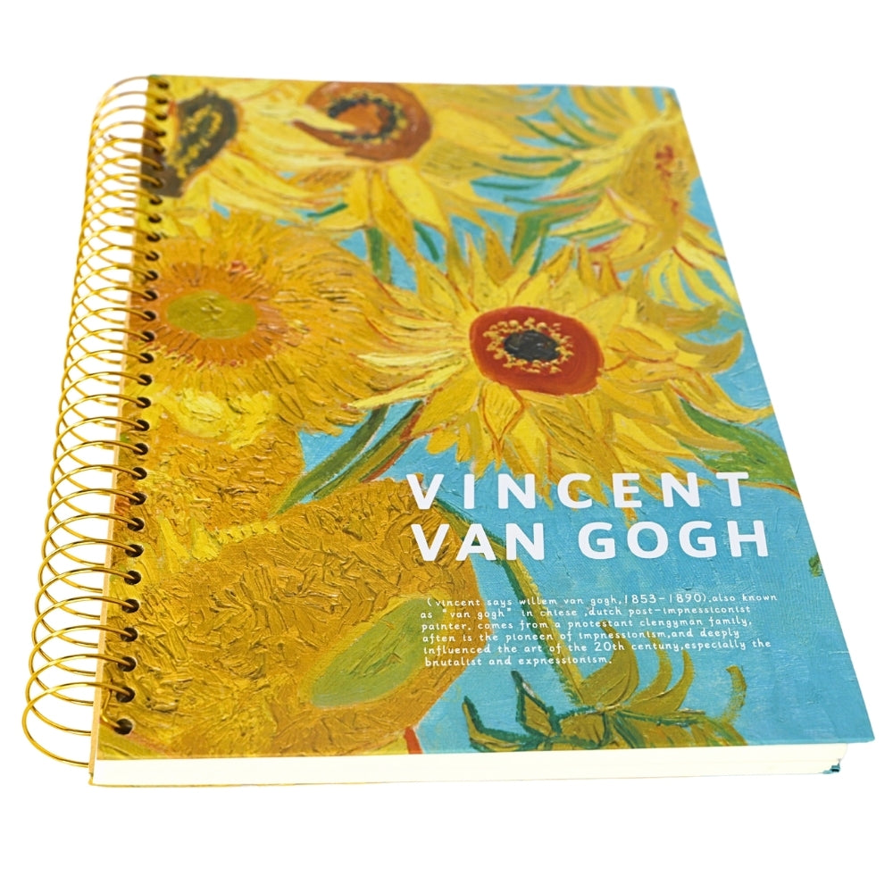 Agenda cu Spirala, Vincent van Gogh, Design Floarea-Soarelui