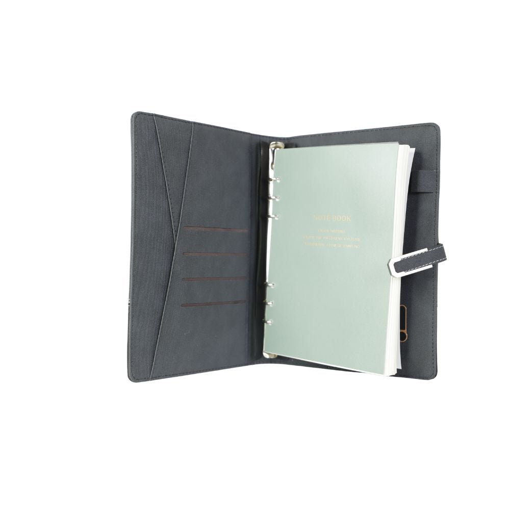 Agenda Smart Casual, format A5 cu Baterie Externa de 10000 mAh, Black