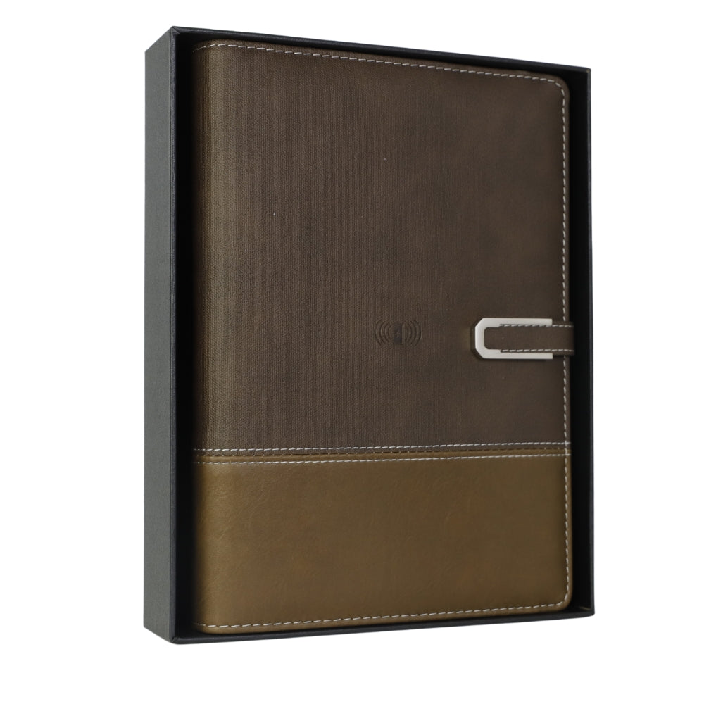 Agenda Smart Casual, format A5 cu Baterie Externa de 10000 mAh, Brown