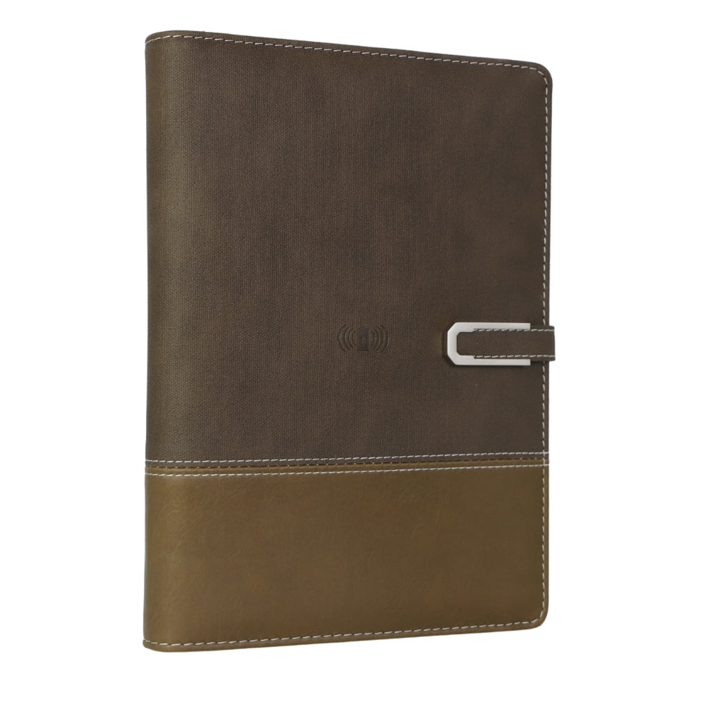 Agenda Smart Casual, format A5 cu Baterie Externa de 10000 mAh, Brown