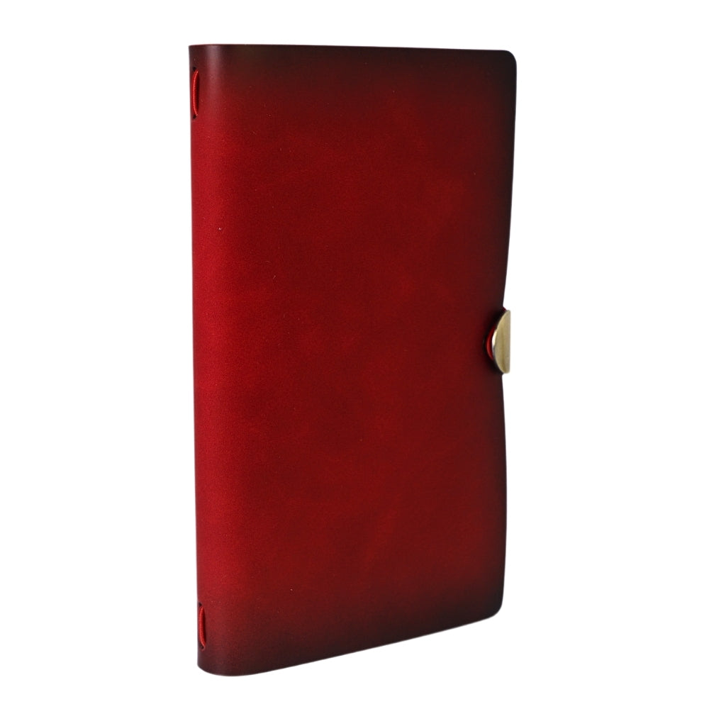 Agenda Premium cu Coperta din Piele Ecologica si Inchidere Metalica, Rosu Clasic