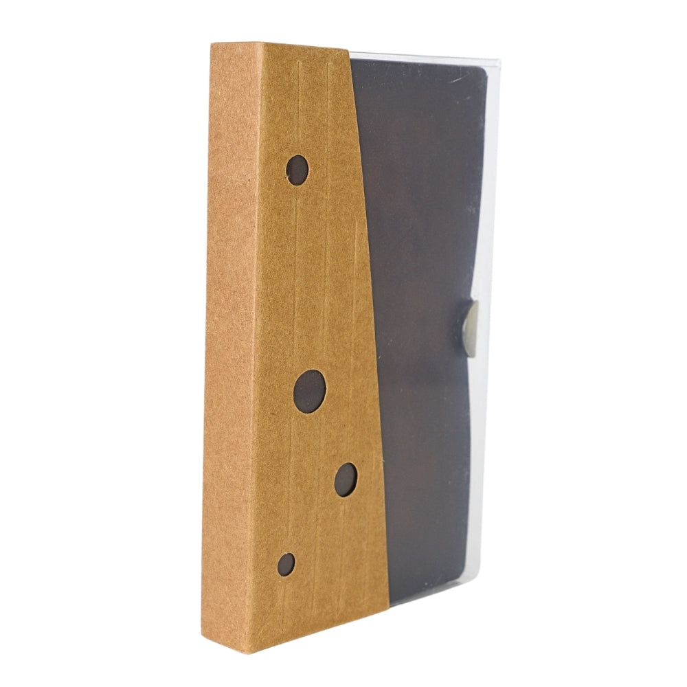 Agenda Premium cu Coperta din Piele Ecologica si Inchidere Metalica, Maro Clasic