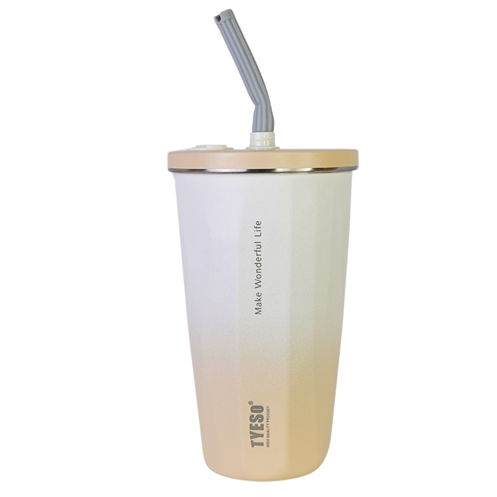 Pahar cu Pai, 500 ml, Alb-Crem