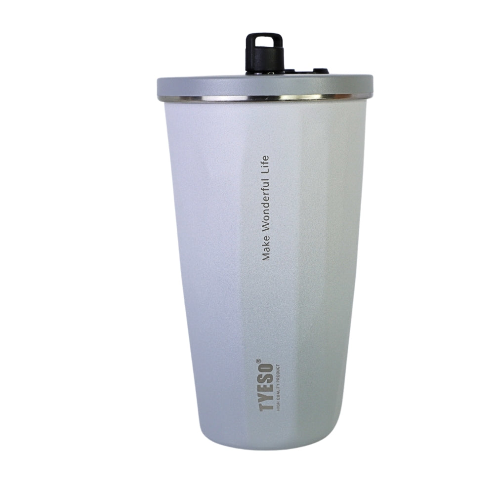 Pahar cu Pai, 500 ml, Alb-Gri