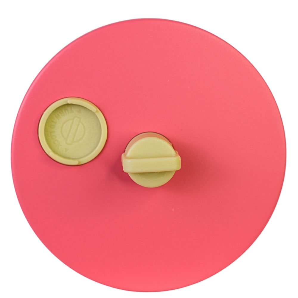 Pahar cu Pai, 500 ml, Roz-Alb