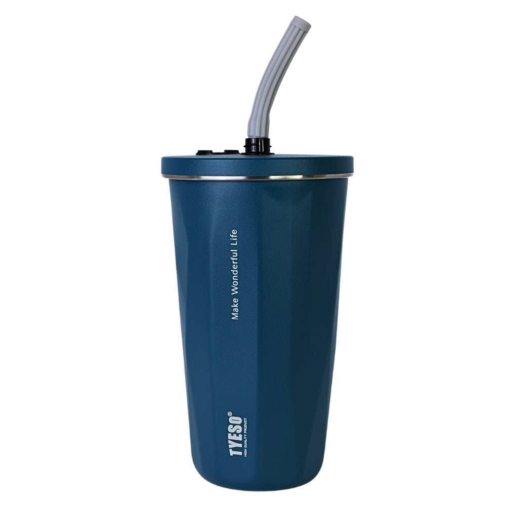 Pahar cu Pai, 500 ml, Turcoaz-Inchis