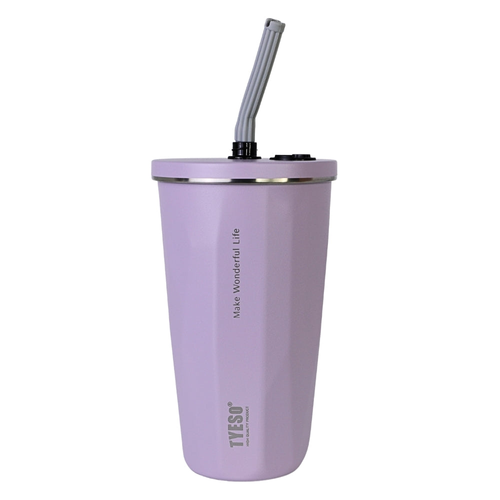 Pahar cu Pai, 500 ml, Roz