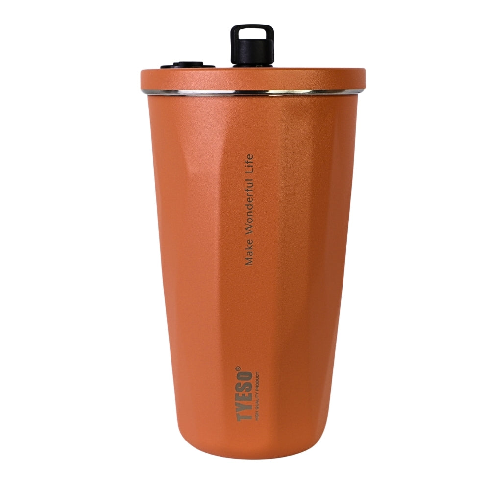 Pahar cu Pai, 500 ml, Portocaliu